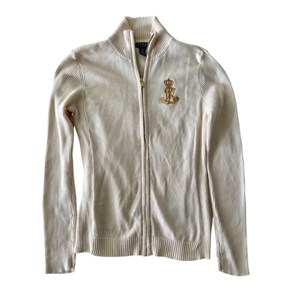 Ralph Lauren Crest Embroidered Sweater - Size Petite Small - Picture 1 of 6